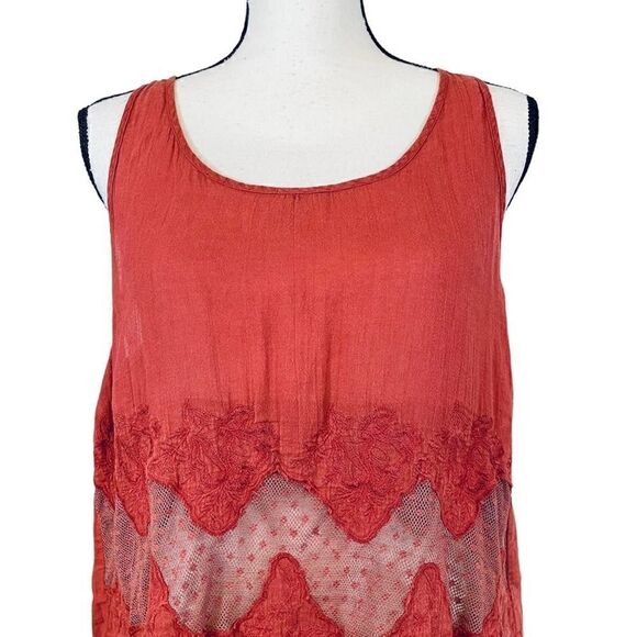 Melrose and Market Sleeveless Blouse Burnt Orange - Picture 3 of 8